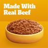 imagePedigree Chopped Ground Dinner Adult Soft Wet Dog Food 16Count Beef Bacon and Cheese Flavors 35 oz PouchesBeef  Bacon  Cheese