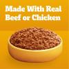 imagePedigree Chopped Ground Dinner Adult Soft Wet Dog Food 16Count Beef Bacon and Cheese Flavors 35 oz PouchesChicken  Beef