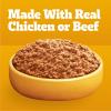 imagePedigree Chopped Ground Dinner Adult Soft Wet Dog Food 16Count Beef Bacon and Cheese Flavors 35 oz PouchesChicken  Beef