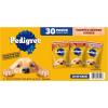 imagePedigree Chopped Ground Dinner Adult Soft Wet Dog Food 16Count Beef Bacon and Cheese Flavors 35 oz PouchesChicken  Beef