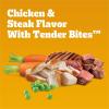imagePedigree with Tender Bites Adult Dry Dog Food Chicken and Steak Flavor 14 lb BagChicken  Steak