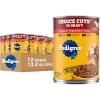 imagePedigree Choice Cuts in Gravy Adult Canned Soft Wet Dog Food Steak ampamp Vegetable 132 oz Cans 12 Count Pack of 1Steak