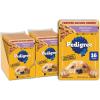 imagePedigree Chopped Ground Dinner Adult Soft Wet Dog Food 16Count Beef Bacon and Cheese Flavors 35 oz PouchesChicken