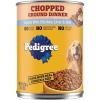 imagePedigree Chopped Ground Dinner Adult Soft Wet Dog Food Chicken Liver ampamp Beef 132 oz Cans 12 Count Pack of 1