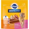 imagePedigree Dentastix Dual Flavor Large Breed Dog Treats Bacon ampamp Chicken 147 lb Bag 32 Treats