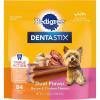 imagePedigree Dentastix Dual Flavor Small Breed Dog Treats Bacon ampamp Chicken 1778 oz Bag 84 Treats