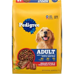 imagePedigree Complete Nutrition Adult Dry Dog Food Grilled Steak ampamp Vegetable Flavor 18 lb BagSteak  Vegetable