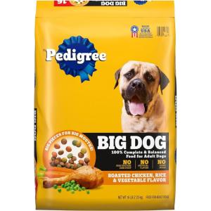 imagePedigree Complete Nutrition Big Dog Dry Dog Food Roasted Chicken Rice and Vegetable Flavor 27 lb BagChicken  Vegetable