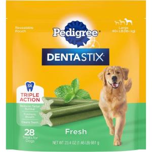 imagePedigree Dentastix Large Breed Dog Treats Fresh Flavor 146 lb Bag 28 Treats