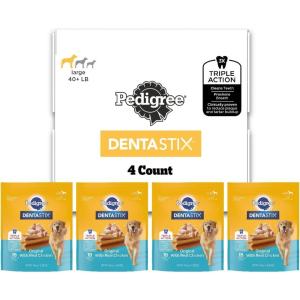 imagePedigree Dentastix Large Breed Dog Treats Original Flavor 4 18ct Bags 72 Total TreatsOriginal