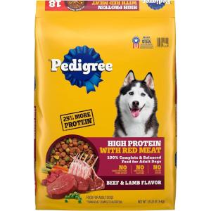 imagePedigree High Protein Adult Dry Dog Food Chicken and Turkey Flavor 18 lb BagBeef and Lamb
