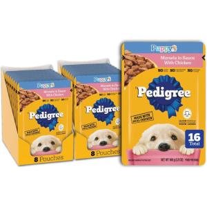 imagePedigree Puppy Soft Wet Dog Food Variety Pack 35 oz Pouches 18 Count Pack of 216 Count Pack of 1