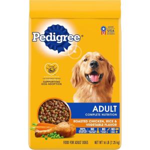 imagePedigree Complete Nutrition Adult Dry Dog Food Roasted Chicken Rice amp Vegetable Flavor Dog Kibble 16 lb Bag